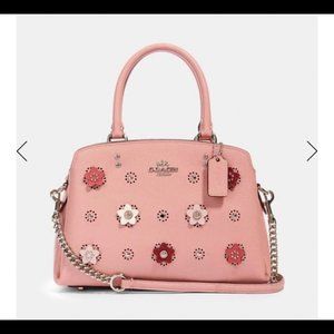 NWT Coach mini Lillie carryall w Daisy appliqué